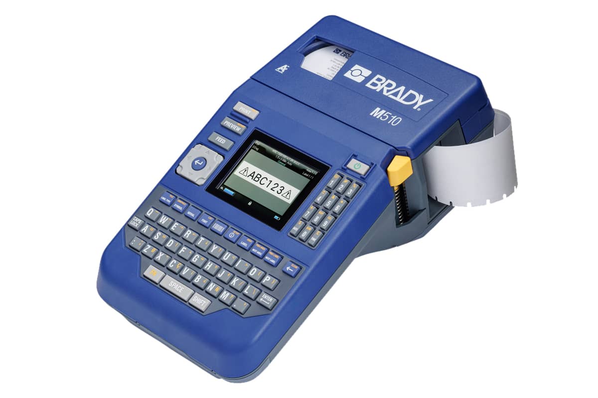 Az M510 Brady hordozható nyomtató.