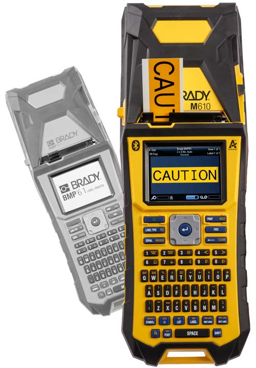 Egy új M610 nyomtató egy régi BMP61 nyomtató előtt