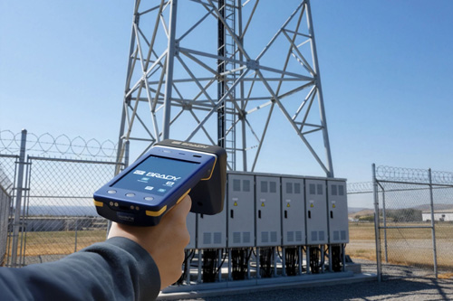 kézi olvasó kültéren végez beolvasást